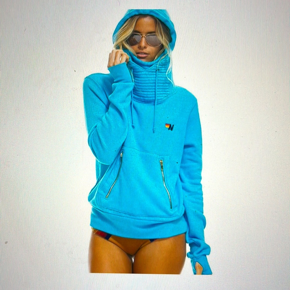 Aviator Nation NinjaHoodie-Neon Blue